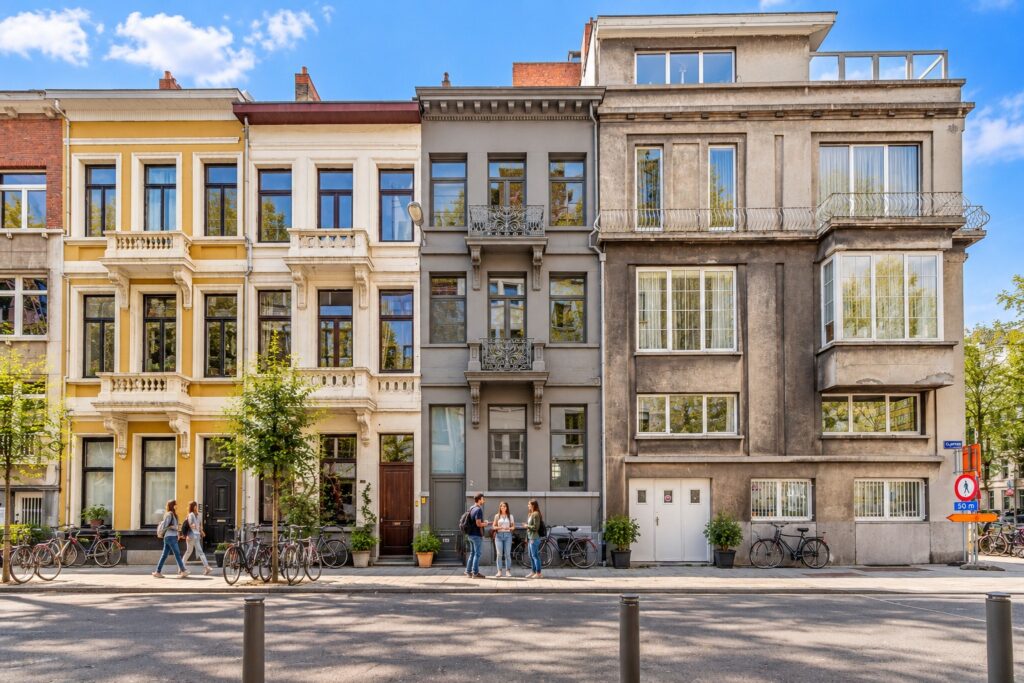 Gevel van residentie Olijftakstraat 2 in Antwerpen